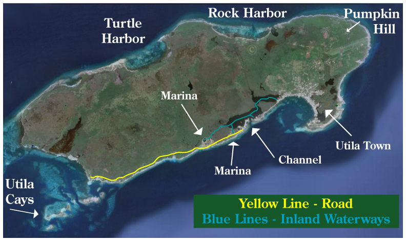 Utila Real Estate Southshore Map