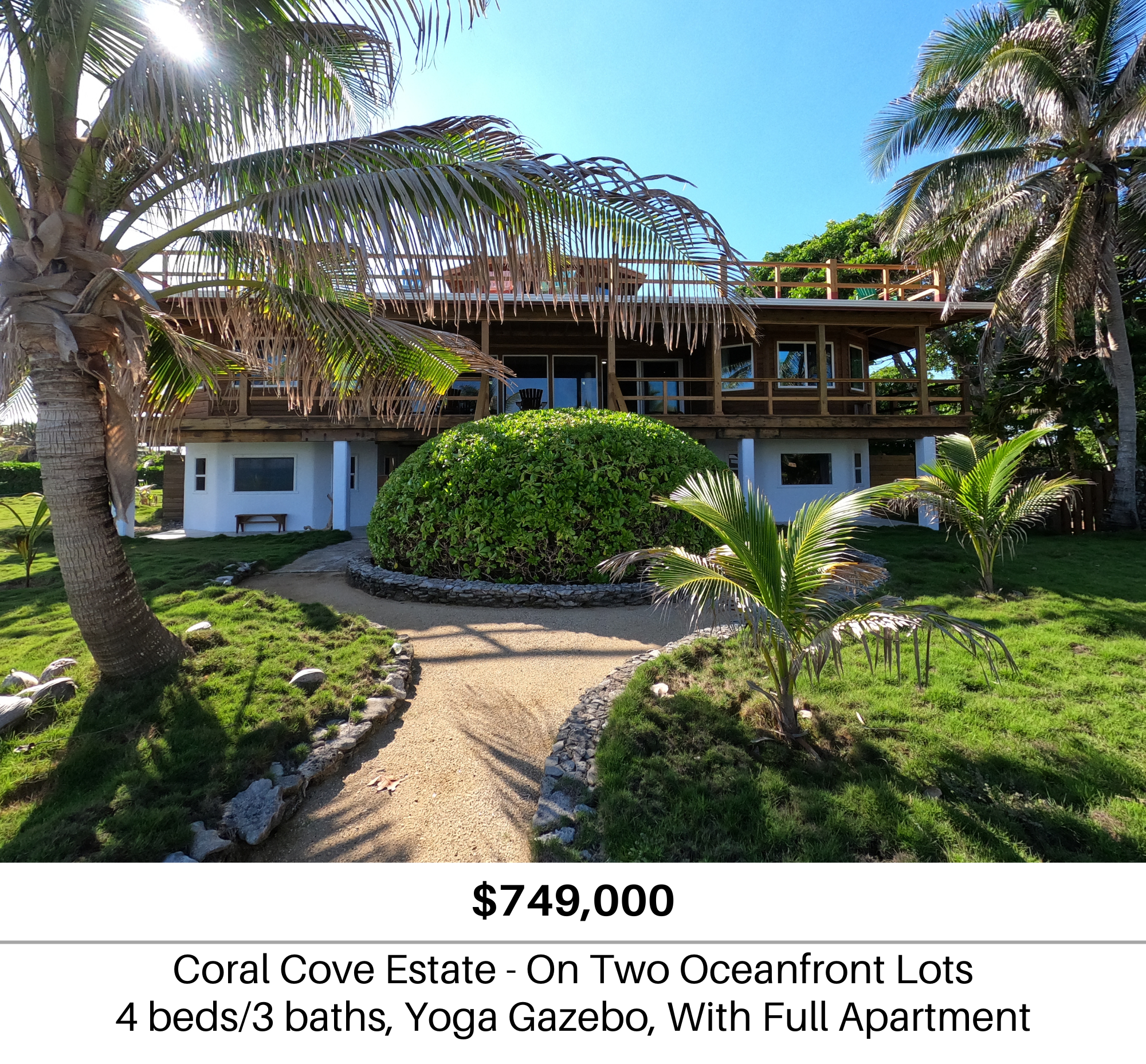 Coral Cove Estate for sale Home picture Utila Honduras
