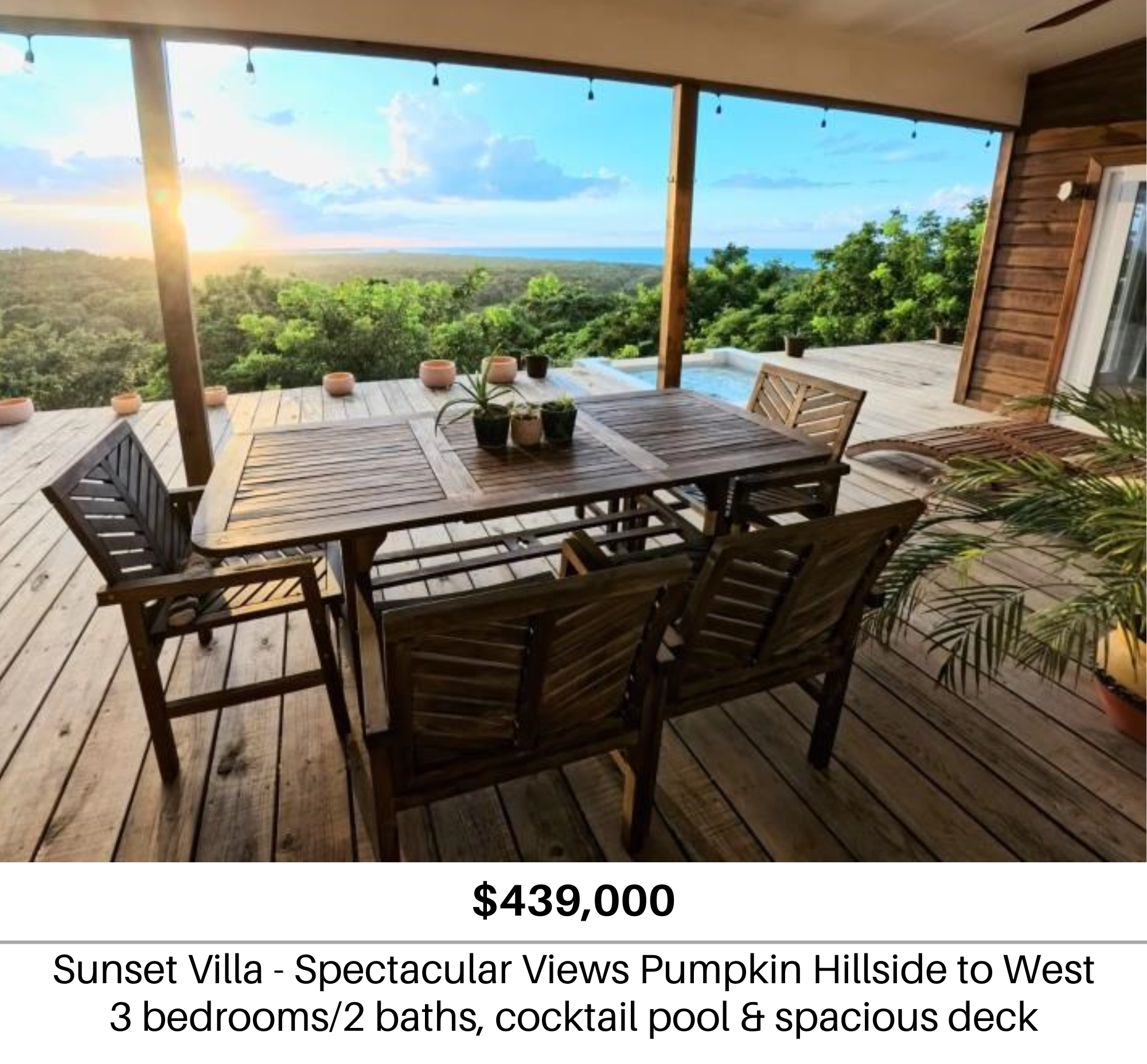 Sunset Villa Pumpkin Hillside Home for Sale Utila Real Estate