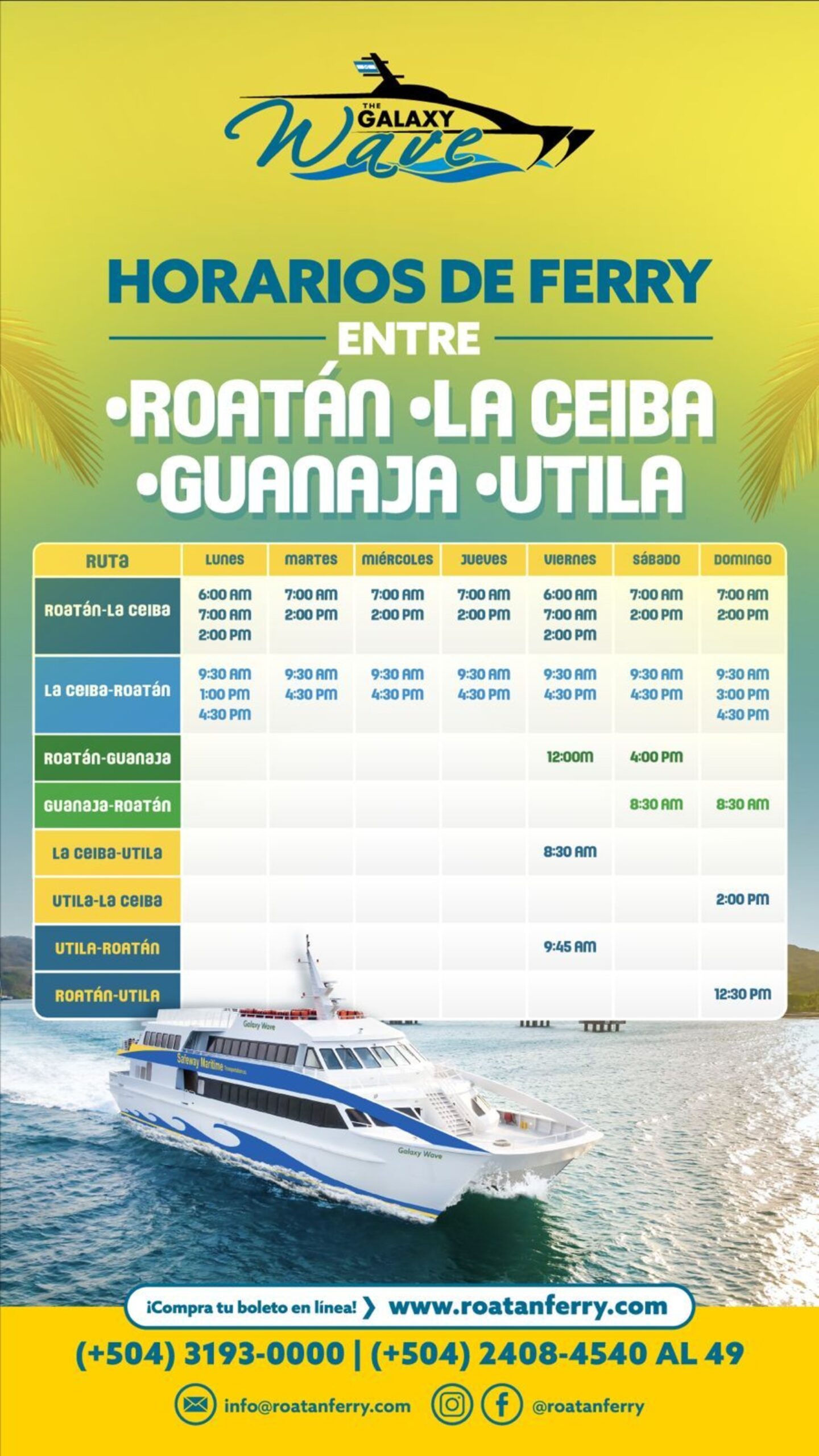 Galaxy Wave 2025 Ferry Schedule