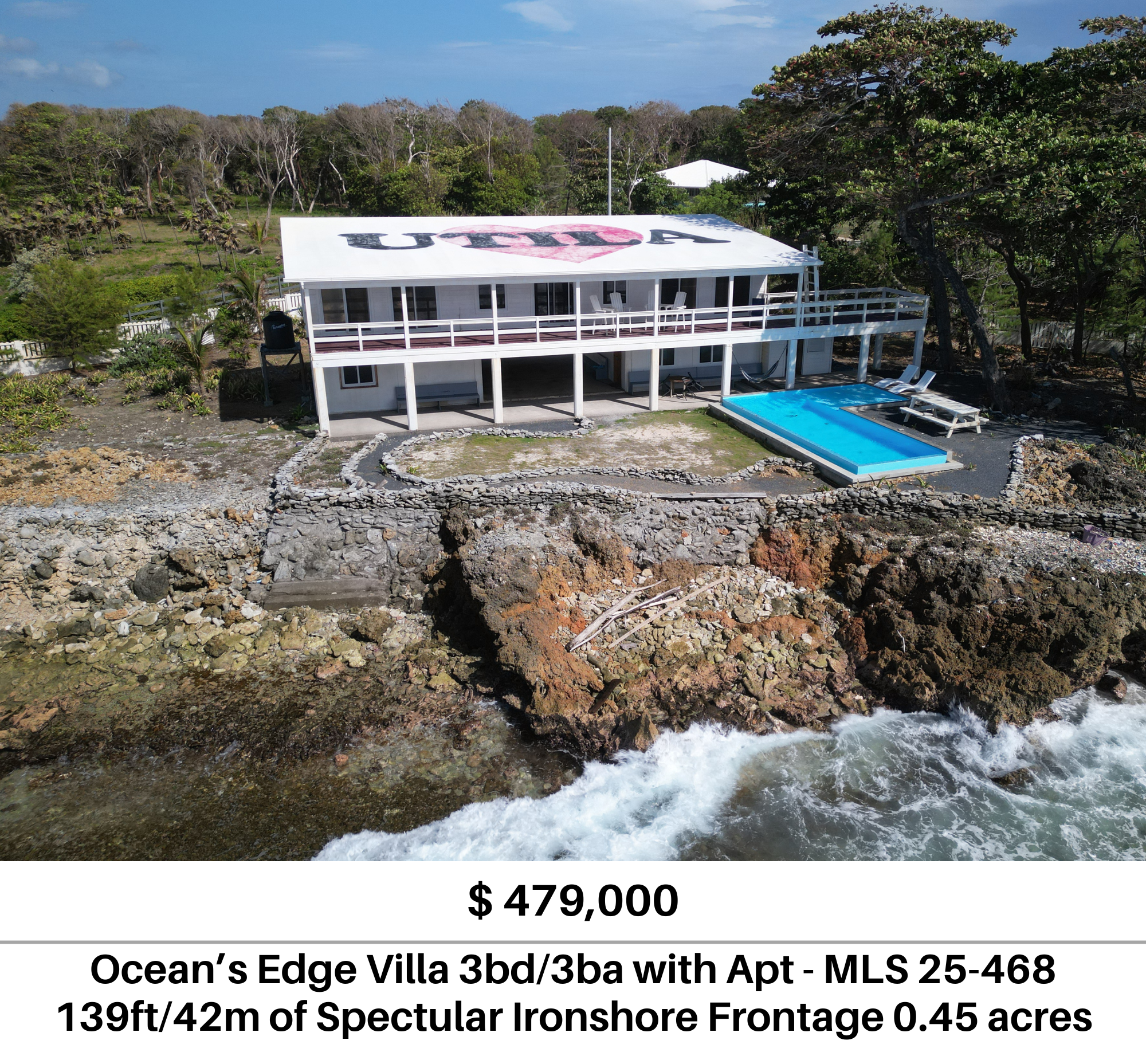 Oceans Edge Villa MLS 25-468 Oceanfront Home for Sale