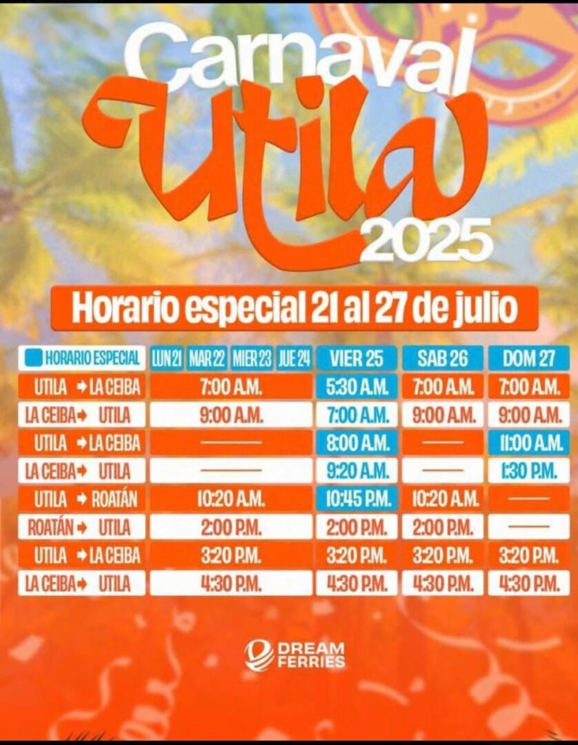 Utila Carnival Ferry Schedule Honduras Travel Tips