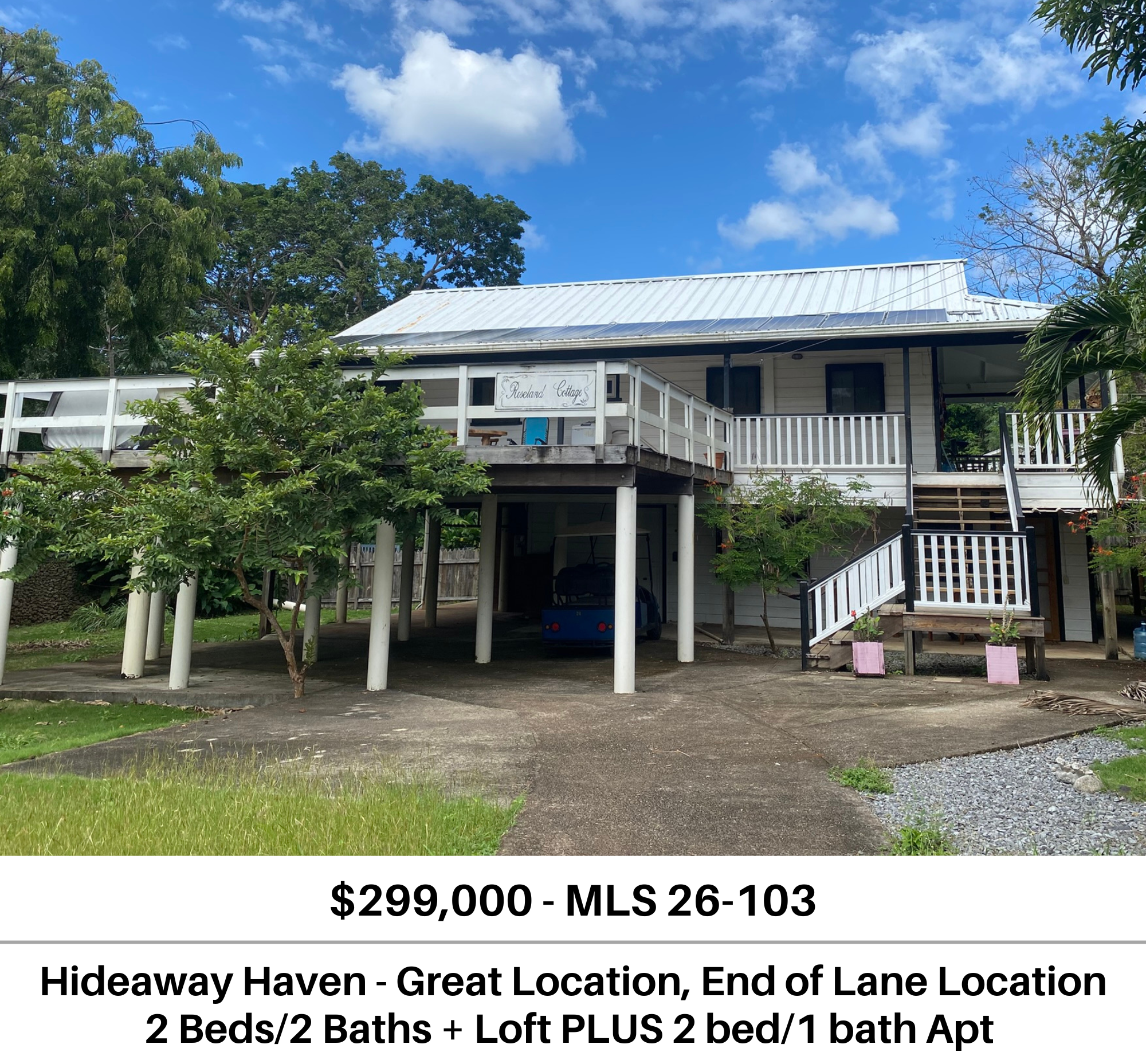 Utila Real Estate Home for Sale Hideaway Haven MLS 26-103 (1)